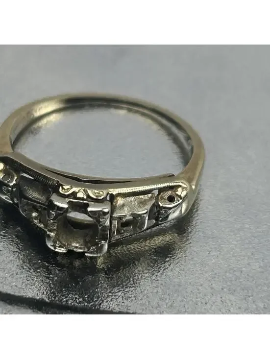 Granat Bros 14k Yellow Gold Engagement Ring Setting Mounting 1.84 Grams NO STONE - Picture 14 of 16